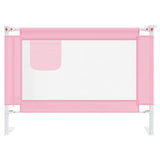 Toddler Safety Bed Rail Pink 90x25 cm Fabric - Side View