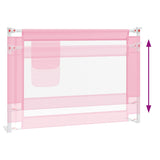 Toddler Safety Bed Rail Pink 90x25 cm Fabric - Rear View