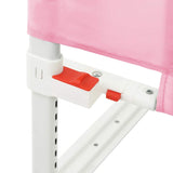 Toddler Safety Bed Rail Pink 90x25 cm Fabric - Low Angle
