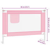 Toddler Safety Bed Rail Pink 90x25 cm Fabric