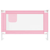 Toddler Safety Bed Rail Pink 120x25 cm Fabric - Side View