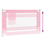 Toddler Safety Bed Rail Pink 120x25 cm Fabric - Rear View