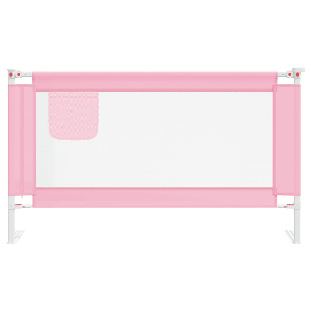 Toddler Safety Bed Rail Pink 140x25 cm Fabric