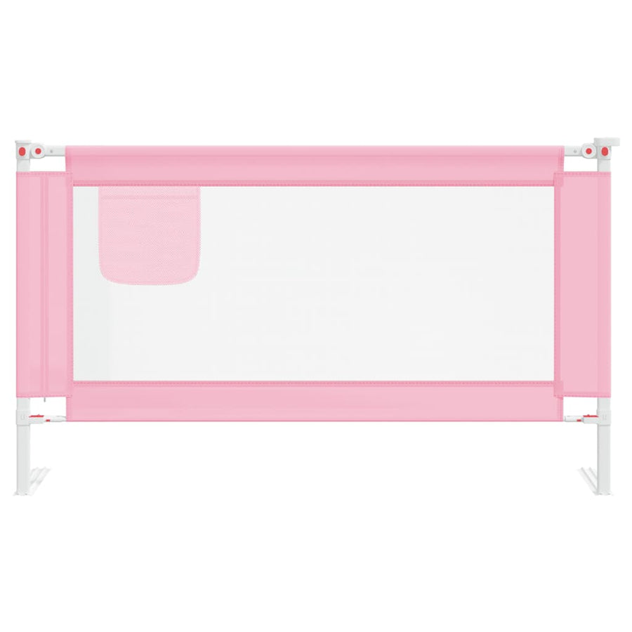 Toddler Safety Bed Rail Pink 140x25 cm Fabric