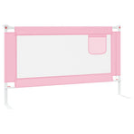 Toddler Safety Bed Rail Pink 140x25 cm Fabric