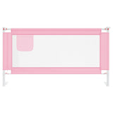 Toddler Safety Bed Rail Pink 160x25 cm Fabric - Side View