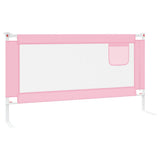 Toddler Safety Bed Rail Pink 160x25 cm Fabric - 45-Degree Angle