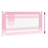 Toddler Safety Bed Rail Pink 160x25 cm Fabric - Rear View