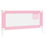 Toddler Safety Bed Rail Pink 180x25 cm Fabric - 45-Degree Angle