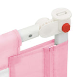Toddler Safety Bed Rail Pink 180x25 cm Fabric - Close-Up Angle