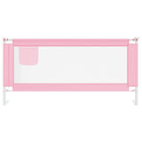 Toddler Safety Bed Rail Pink 190x25 cm Fabric - Side View