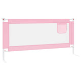 Toddler Safety Bed Rail Pink 190x25 cm Fabric - 45-Degree Angle