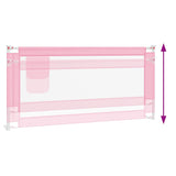 Toddler Safety Bed Rail Pink 190x25 cm Fabric - Rear View