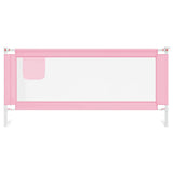 Toddler Safety Bed Rail Pink 200x25 cm Fabric - Side View