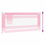Toddler Safety Bed Rail Pink 200x25 cm Fabric - Rear View