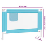 Toddler Safety Bed Rail Blue 90x25 cm Fabric - Extra Image