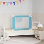 Toddler Safety Bed Rail Blue 90x25 cm Fabric