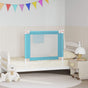 Toddler Safety Bed Rail Blue 90x25 cm Fabric