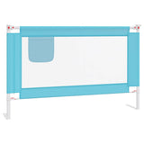 Toddler Safety Bed Rail Blue 120x25 cm Fabric - Front View