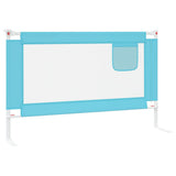 Toddler Safety Bed Rail Blue 120x25 cm Fabric - 45-Degree Angle