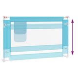 Toddler Safety Bed Rail Blue 120x25 cm Fabric - Rear View