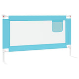 Toddler Safety Bed Rail Blue 140x25 cm Fabric - 45-Degree Angle