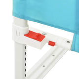 Toddler Safety Bed Rail Blue 140x25 cm Fabric - Low Angle
