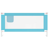 Toddler Safety Bed Rail Blue 180x25 cm Fabric - Side View
