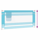 Toddler Safety Bed Rail Blue 180x25 cm Fabric - Rear View