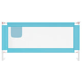 Toddler Safety Bed Rail Blue 190x25 cm Fabric - Side View