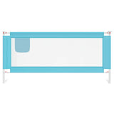 Toddler Safety Bed Rail Blue 200x25 cm Fabric - Side View