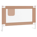 Toddler Safety Bed Rail Taupe 100x25 cm Fabric