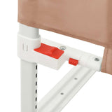 Toddler Safety Bed Rail Taupe 100x25 cm Fabric - Low Angle