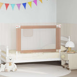 Toddler Safety Bed Rail Taupe 120x25 cm Fabric