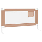 Toddler Safety Bed Rail Taupe 150x25 cm Fabric - 45-Degree Angle