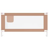 Toddler Safety Bed Rail Taupe 180x25 cm Fabric - Side View