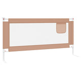 Toddler Safety Bed Rail Taupe 180x25 cm Fabric - 45-Degree Angle