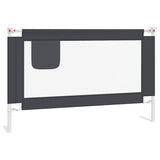 Toddler Safety Bed Rail Dark Grey 120x25 cm Fabric - Front View