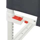 Toddler Safety Bed Rail Dark Grey 150x25 cm Fabric - Low Angle