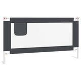 Toddler Safety Bed Rail Dark Grey 160x25 cm Fabric - Front View