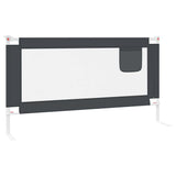 Toddler Safety Bed Rail Dark Grey 160x25 cm Fabric - 45-Degree Angle