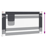 Toddler Safety Bed Rail Dark Grey 160x25 cm Fabric