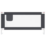 Toddler Safety Bed Rail Dark Grey 180x25 cm Fabric - Side View
