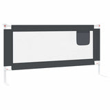 Toddler Safety Bed Rail Dark Grey 180x25 cm Fabric - 45-Degree Angle
