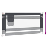 Toddler Safety Bed Rail Dark Grey 180x25 cm Fabric