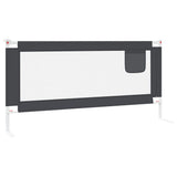 Toddler Safety Bed Rail Dark Grey 190x25 cm Fabric - 45-Degree Angle