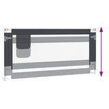 Toddler Safety Bed Rail Dark Grey 190x25 cm Fabric