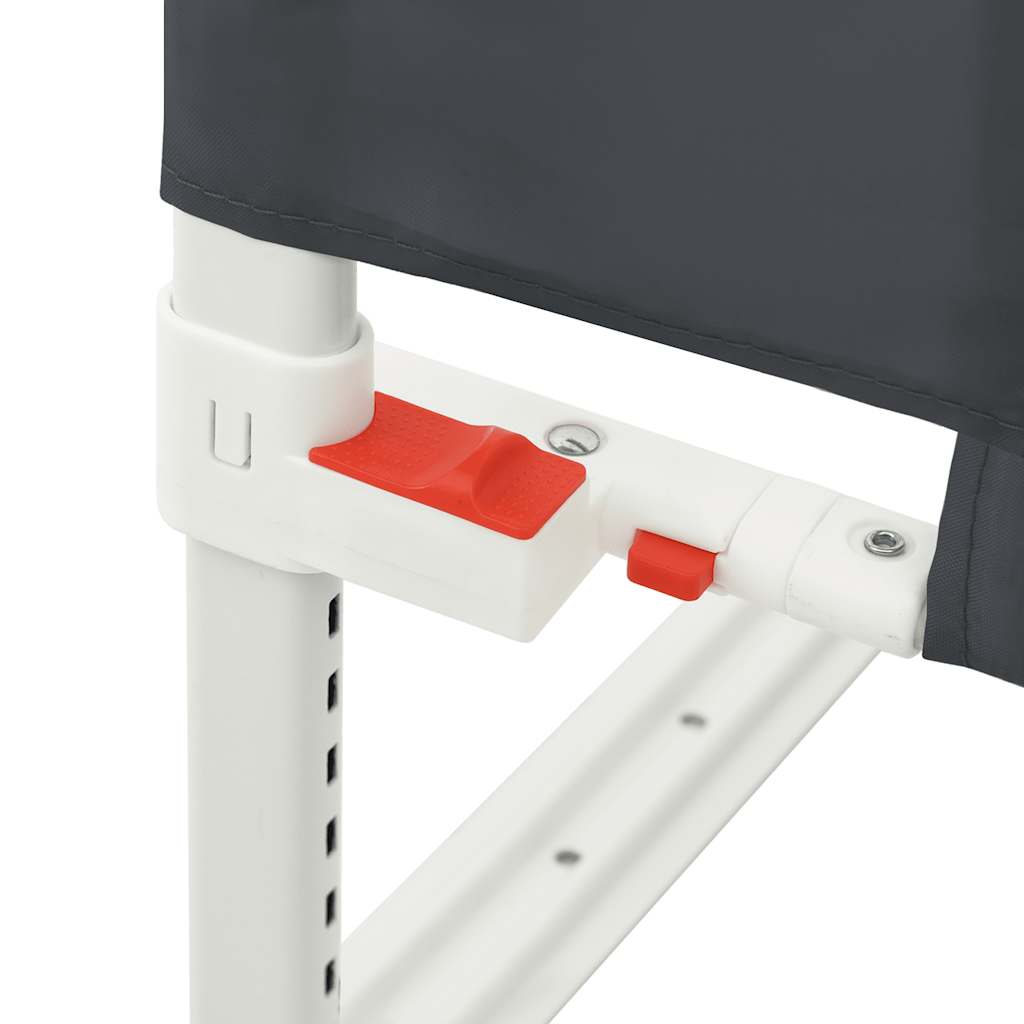 Toddler Safety Bed Rail Dark Grey 190x25 cm Fabric