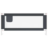 Toddler Safety Bed Rail Dark Grey 200x25 cm Fabric - Side View