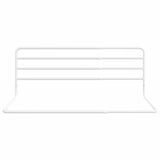 Toddler Safety Bed Rail White (76-137)x55 cm Iron - Side View